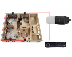 Акустическая система для офиса 4 настенных колонки AUDAC WX302